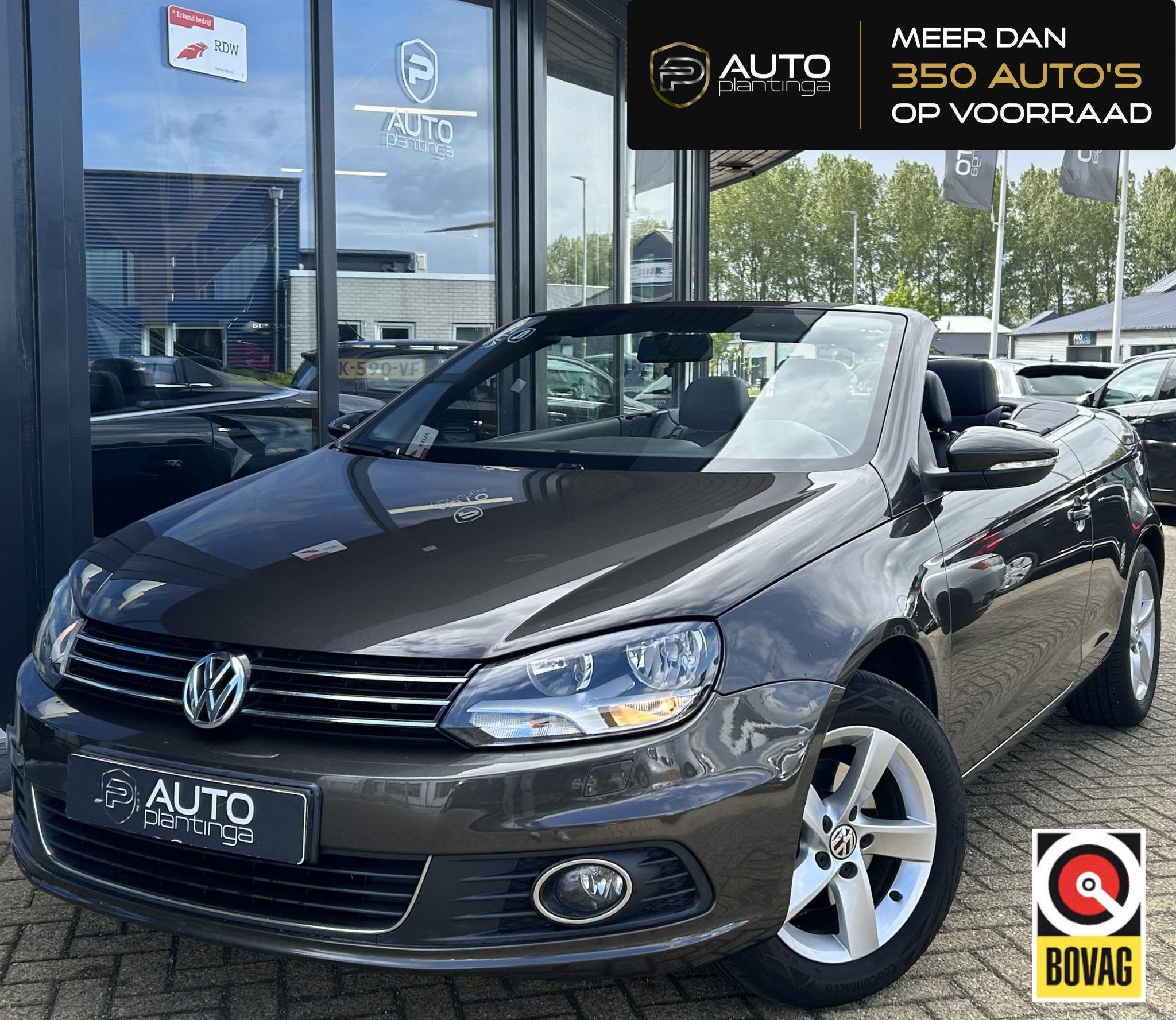 Volkswagen Eos 1.4 TSI Highline 122PK | Cabrio | Zeer Nette, Auto's, Voorwielaandrijving, Euro 5, Gebruikt, Zwart