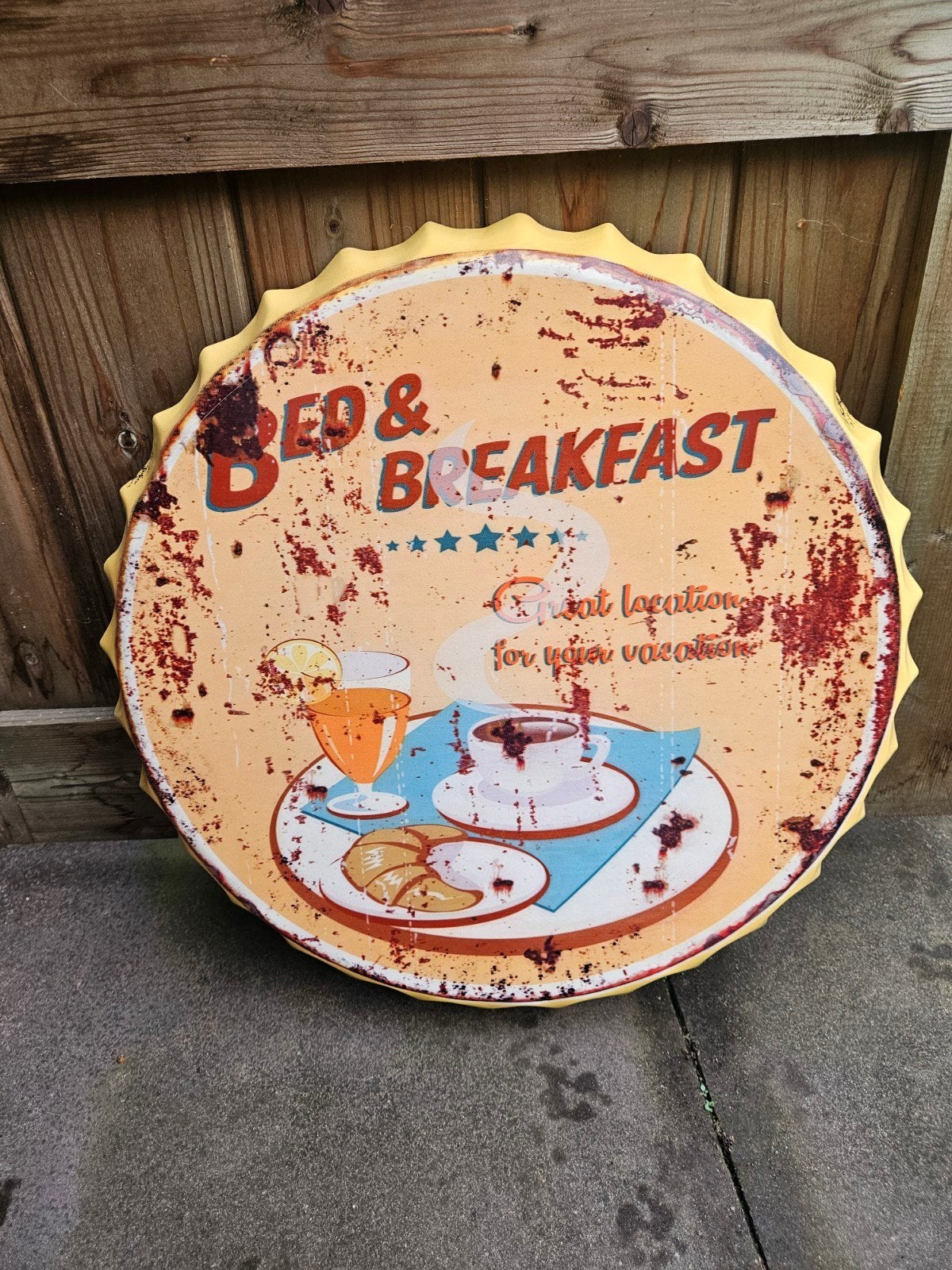 Clayre & Eef Bed & Breakfast Wanddecoratie - Nieuw, Metaal, Meerkleurig, Ophalen of Verzenden, Met ophangsysteem