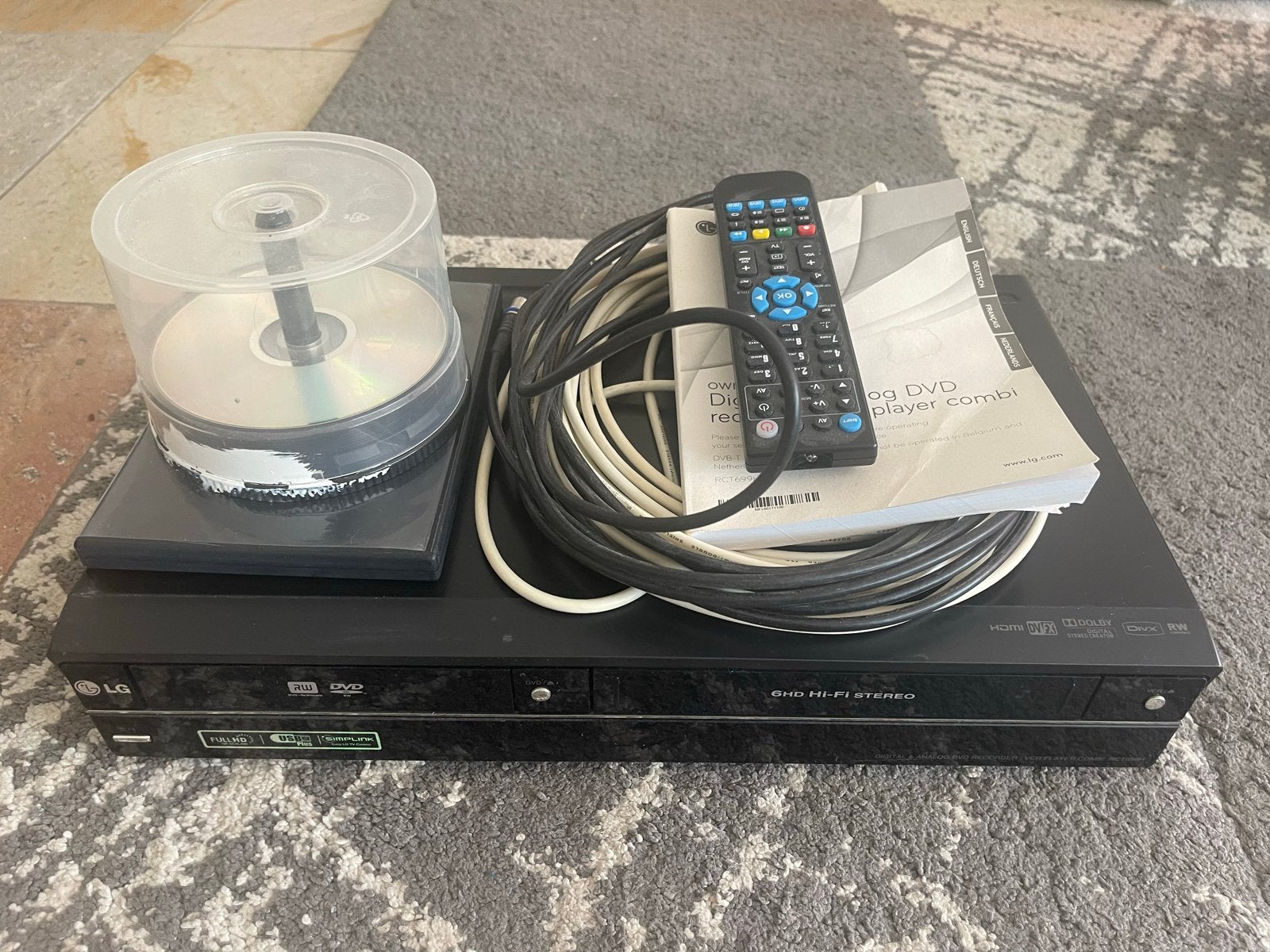 LG DVD Recorder / VCR Player RCT699H - HDMI - VHS overzetten, Ophalen of Verzenden, Gebruikt, VHS-speler of -recorder