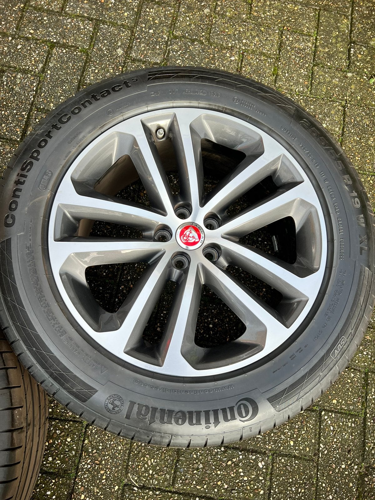 19” Jaguar F pace I pace velgen 5x108 met banden zomer/winte, Auto-onderdelen, Banden en Velgen, Gebruikt, 255 mm, Banden en Velgen