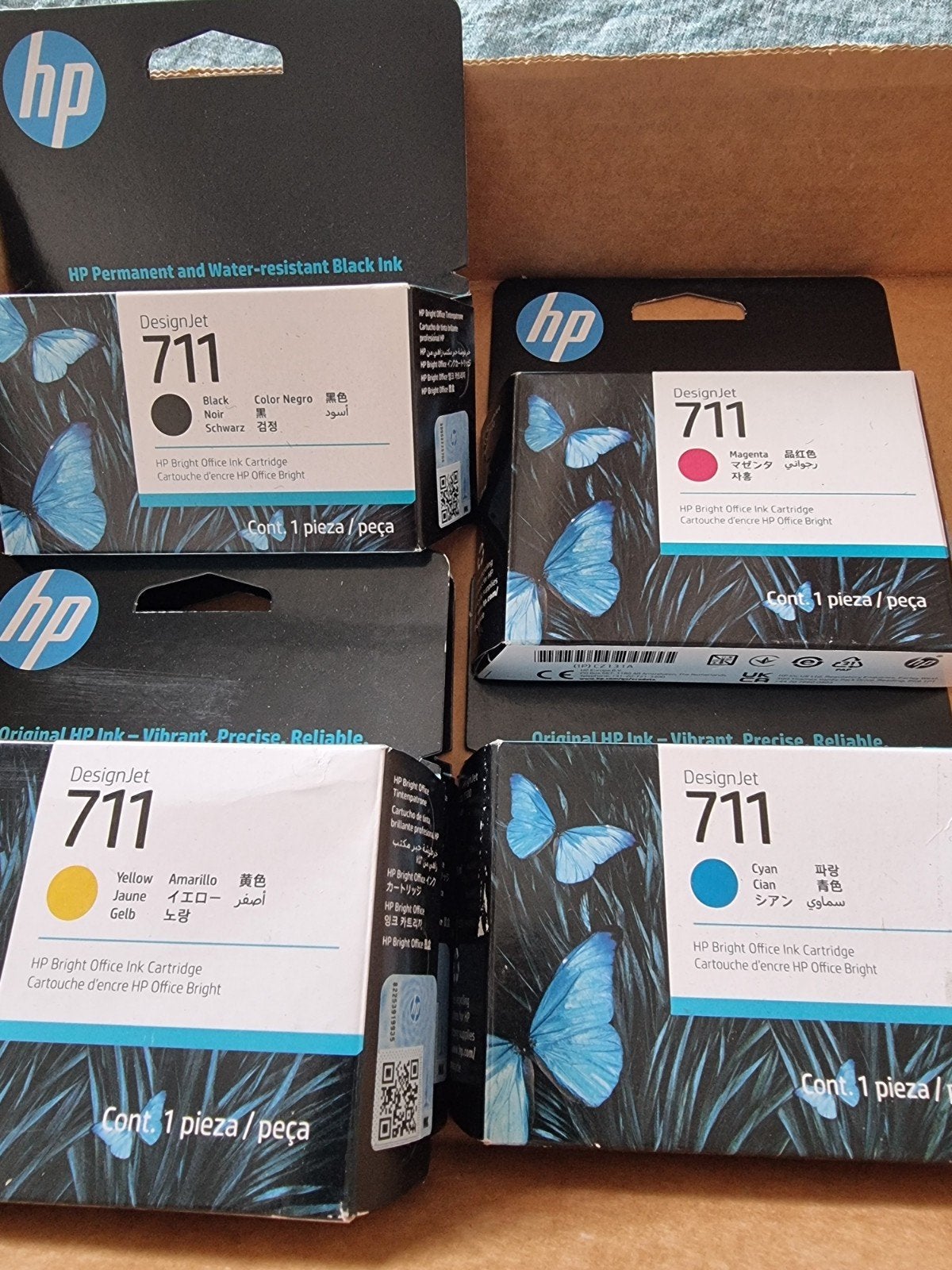 HP DesignJet 711 Inktcartridges - nieuw in de verpakking, Ophalen of Verzenden, Nieuw