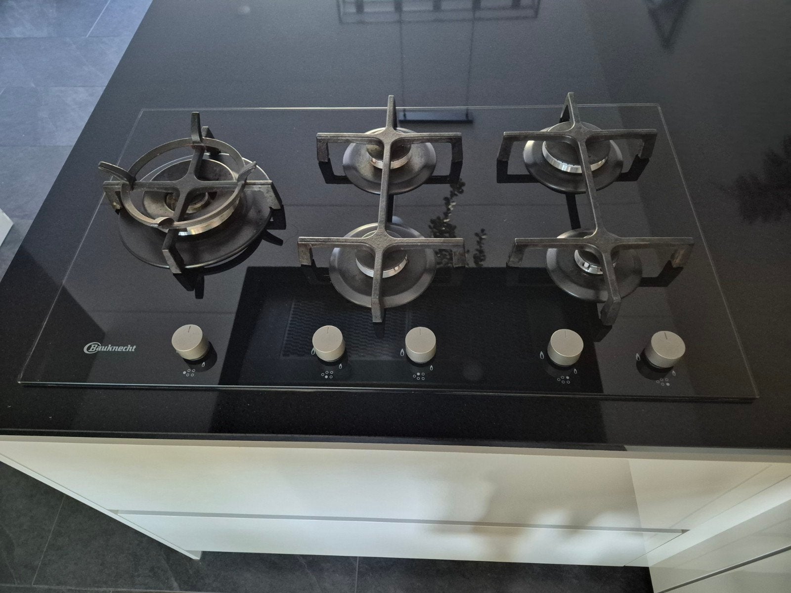 Inbouw Bauknecht gas op glas kookplaat - 5 pitten, Ophalen