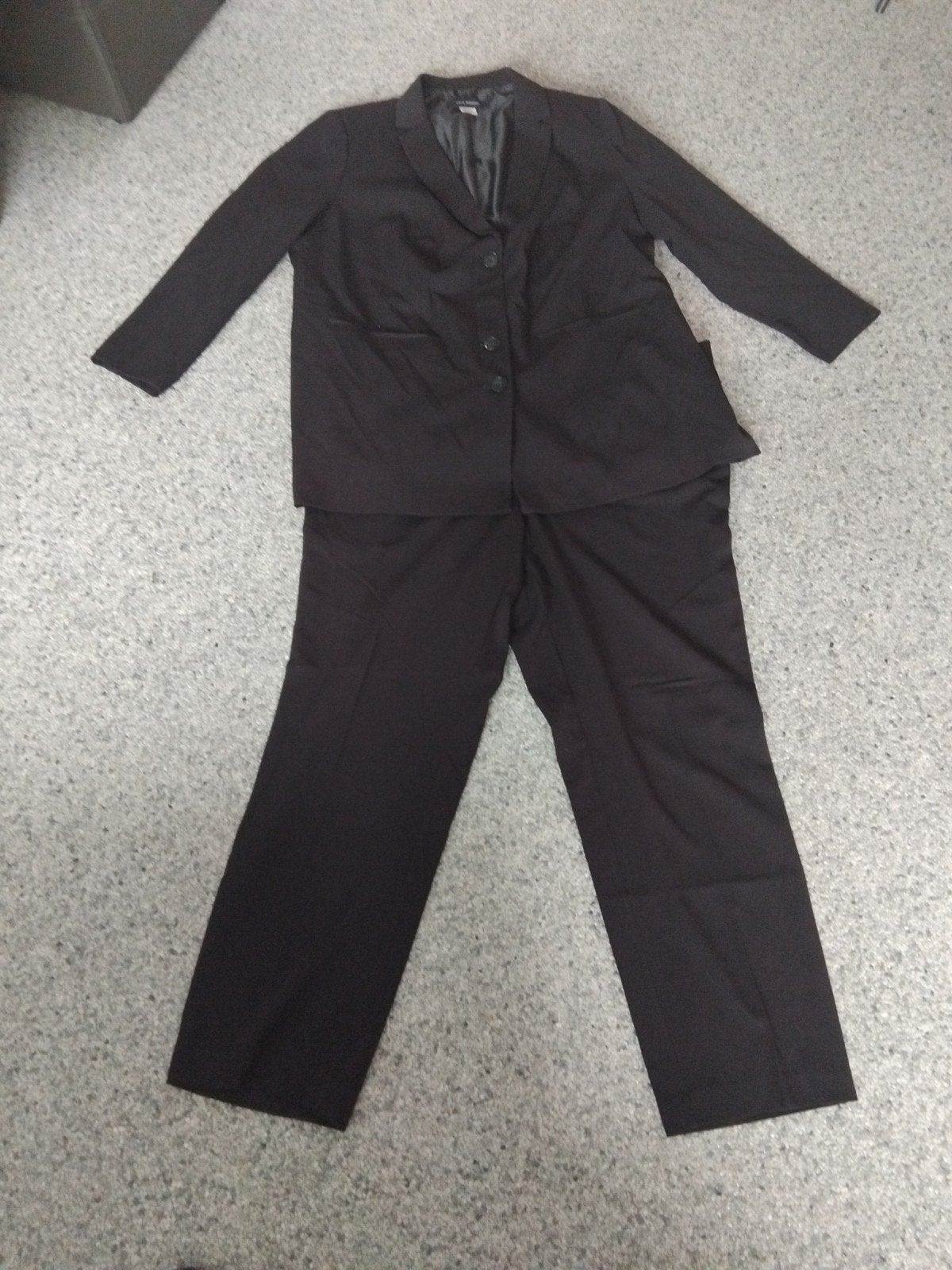 Damespak zwart 54, Ophalen of Verzenden, Zo goed als nieuw, Maat 46/48 (XL) of groter, Zwart