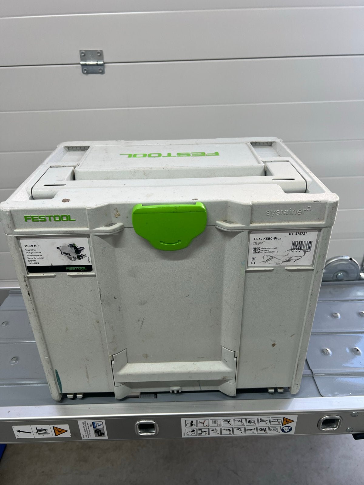 Festool invalzaag TS 60K + 2 rails, zaagbladen longlife zak, Ophalen, Gebruikt, Invalzaag, 30 tot 70 mm