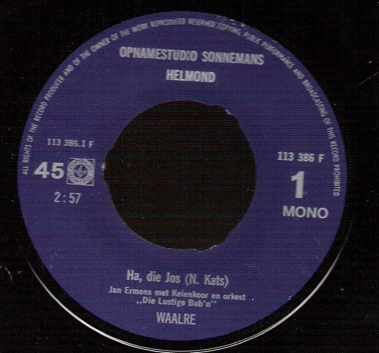 Waalre Carnaval-kapel Lustigen Bub'n- 1968 -Zeldz carnaval, Ophalen, Gebruikt