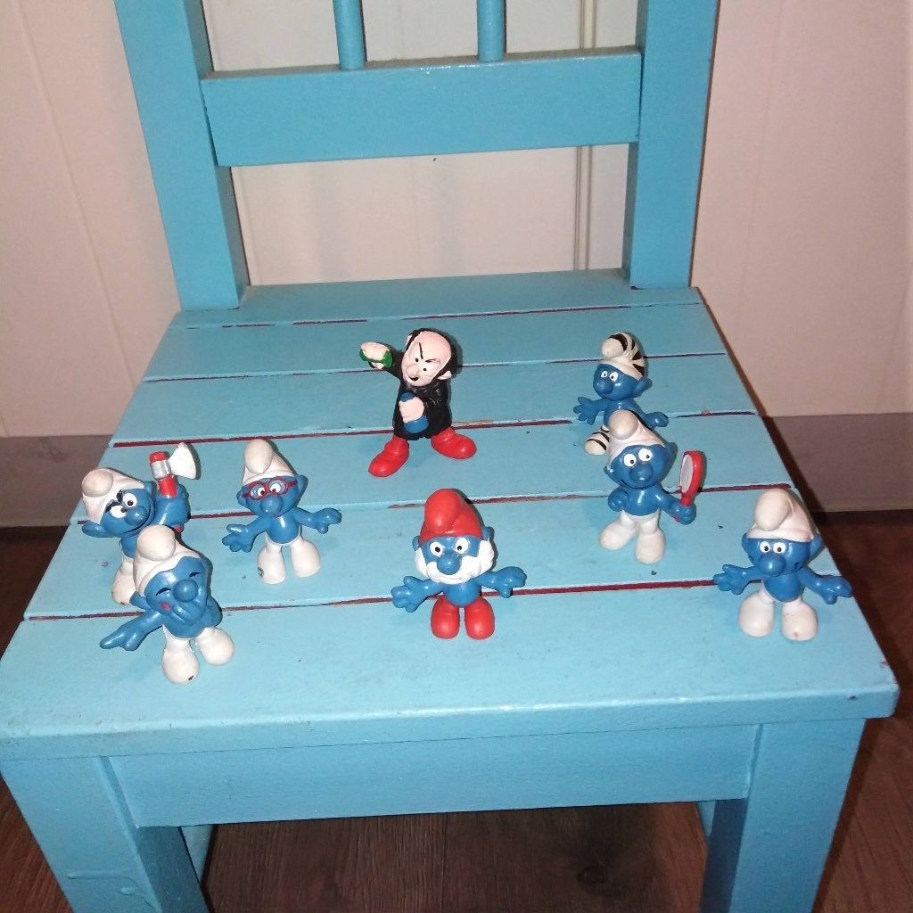Smurfen en Gargamel poppetjes Schleich/Peyo jaren 60/70, Ophalen, Gebruikt, Verschillende Smurfen, Poppetje, Figuurtje of Knuffel