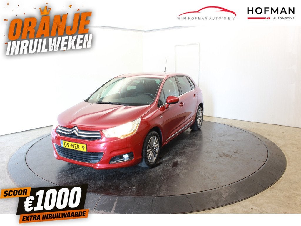 Citroën C4 1.6 THP Exclusive Camera PDC Trekhaak LMV Leer, Auto's, Citroën, Euro 5, Gebruikt, 1650 kg, Bedrijf
