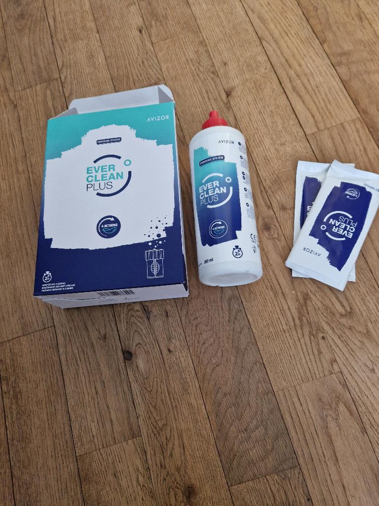 contactlens vloeistof everclean plus 350ml, Ophalen of Verzenden, Nieuw, Ogen, Reiniging