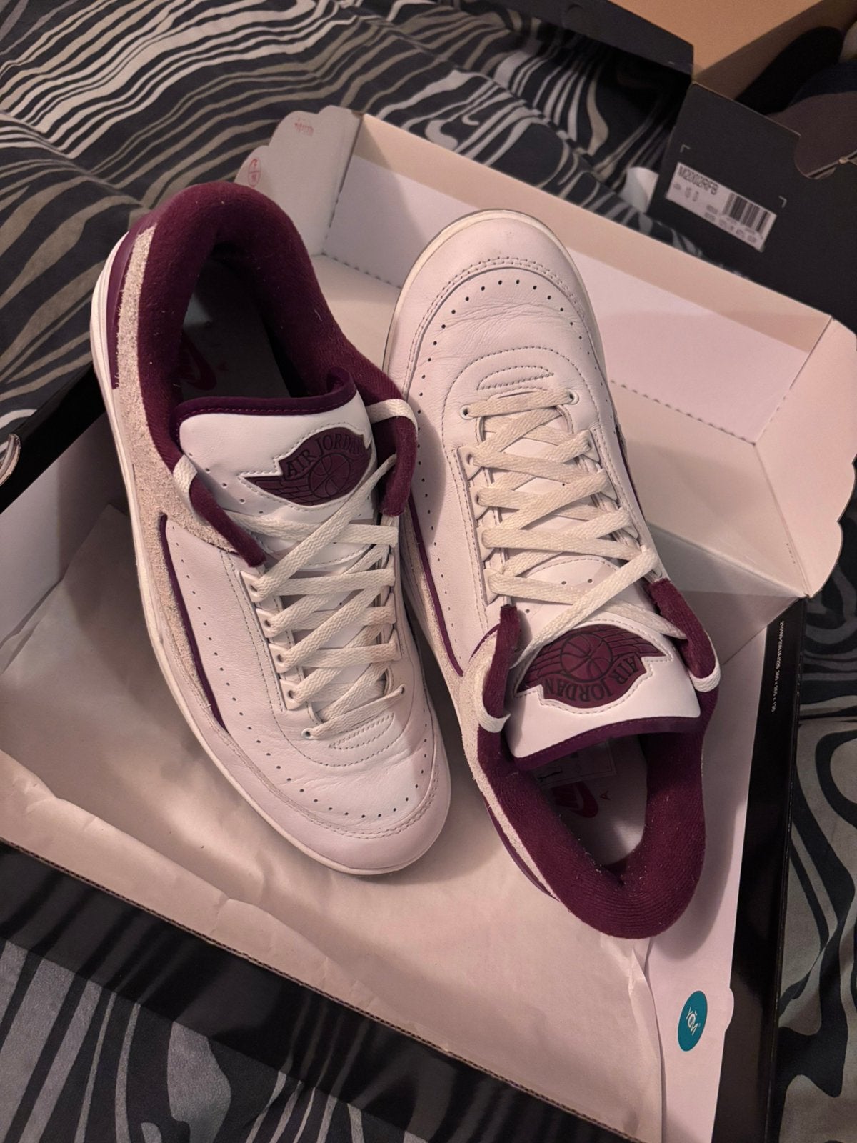 Air Jordan 2 Retro Low - EU47, Wit, Ophalen of Verzenden, Sneakers of Gympen, Zo goed als nieuw