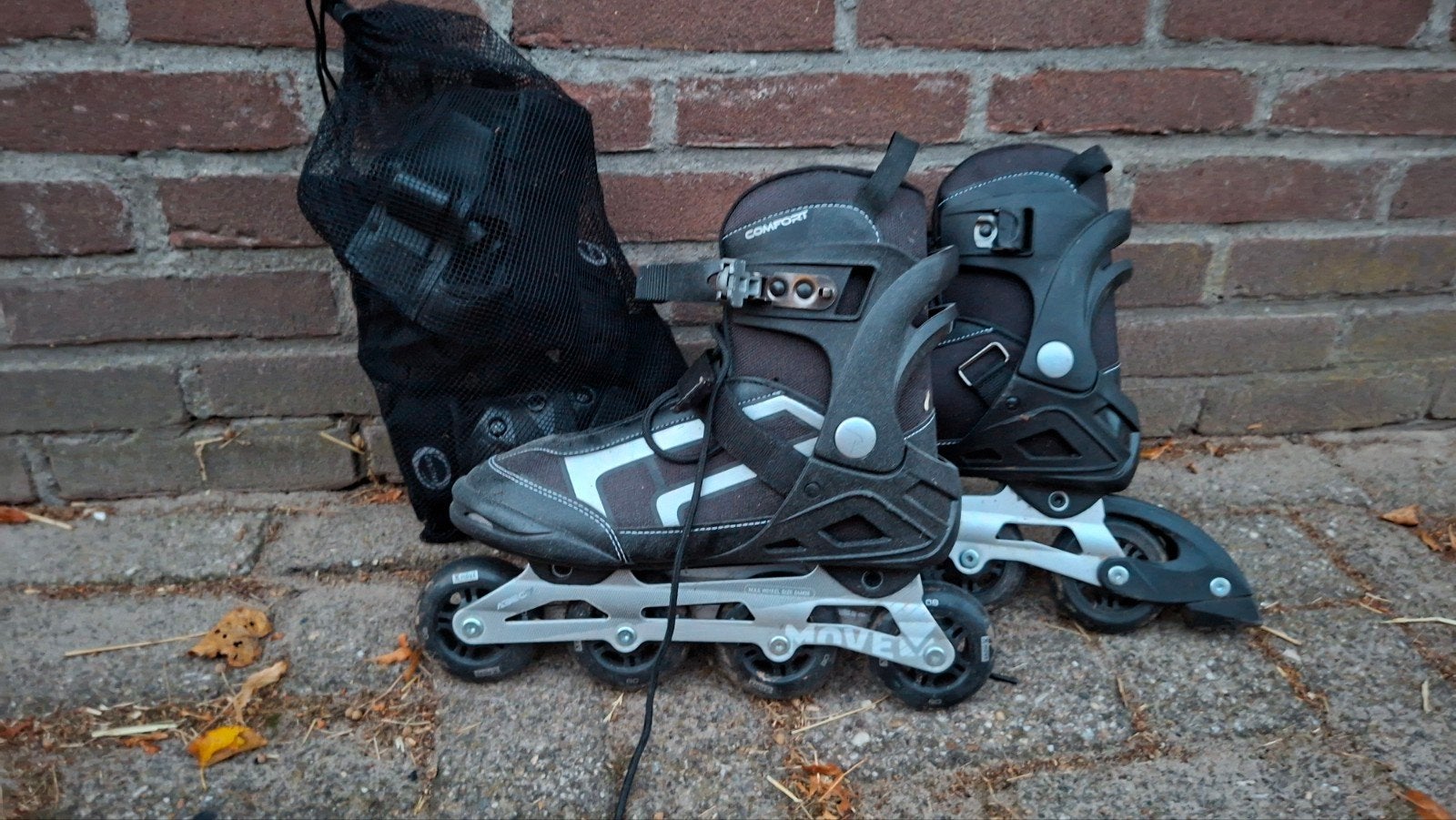 Inline skates maat 41 met bescherming, Sport en Fitness, Skeelers, Overige merken, Verstelbaar, Dames, Ophalen of Verzenden