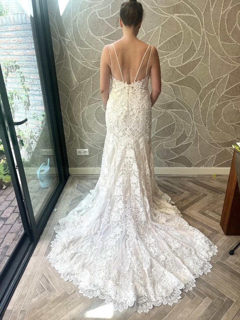 Trouwjurk Pronovias Floriana maat 38, Ophalen, Trouwjurk, Wit, Pronovias