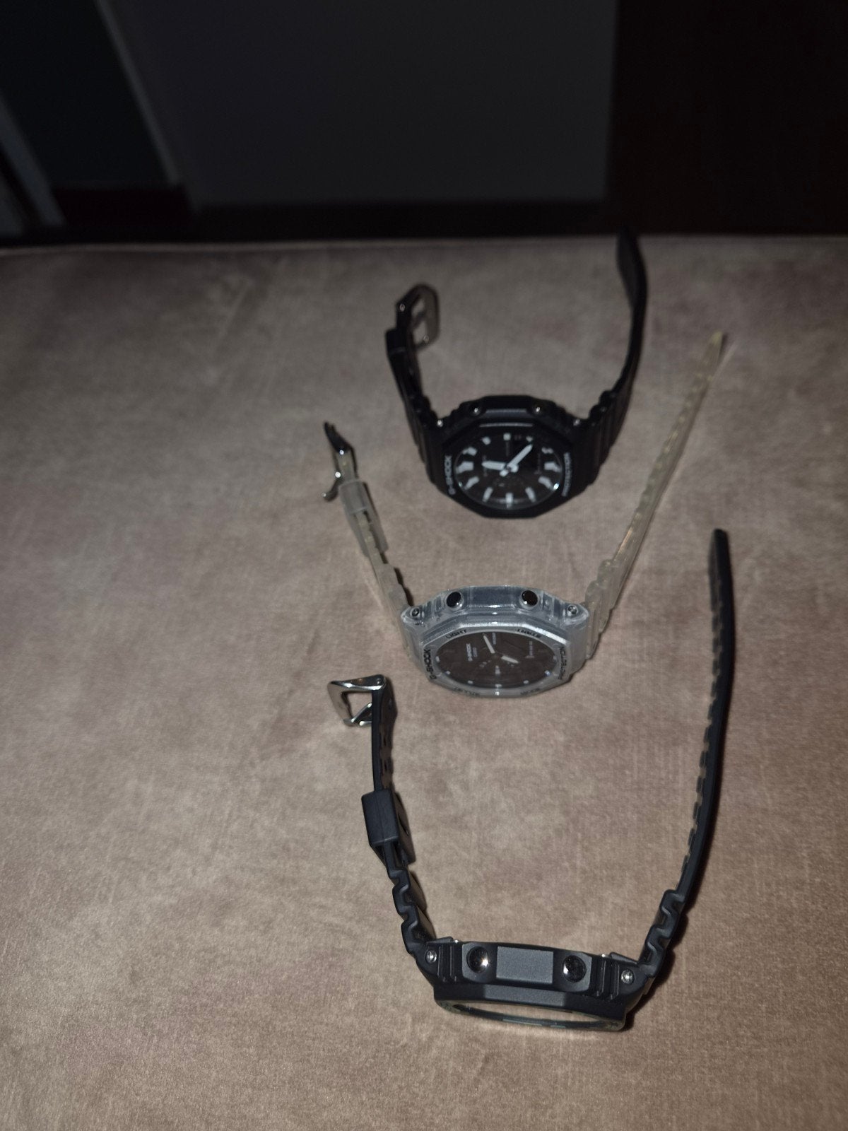 Casio G-Shock GA-2100 horloges - Zwart en Transparant, Sieraden, Tassen en Uiterlijk, Ophalen, Casio, Kunststof, Polshorloge