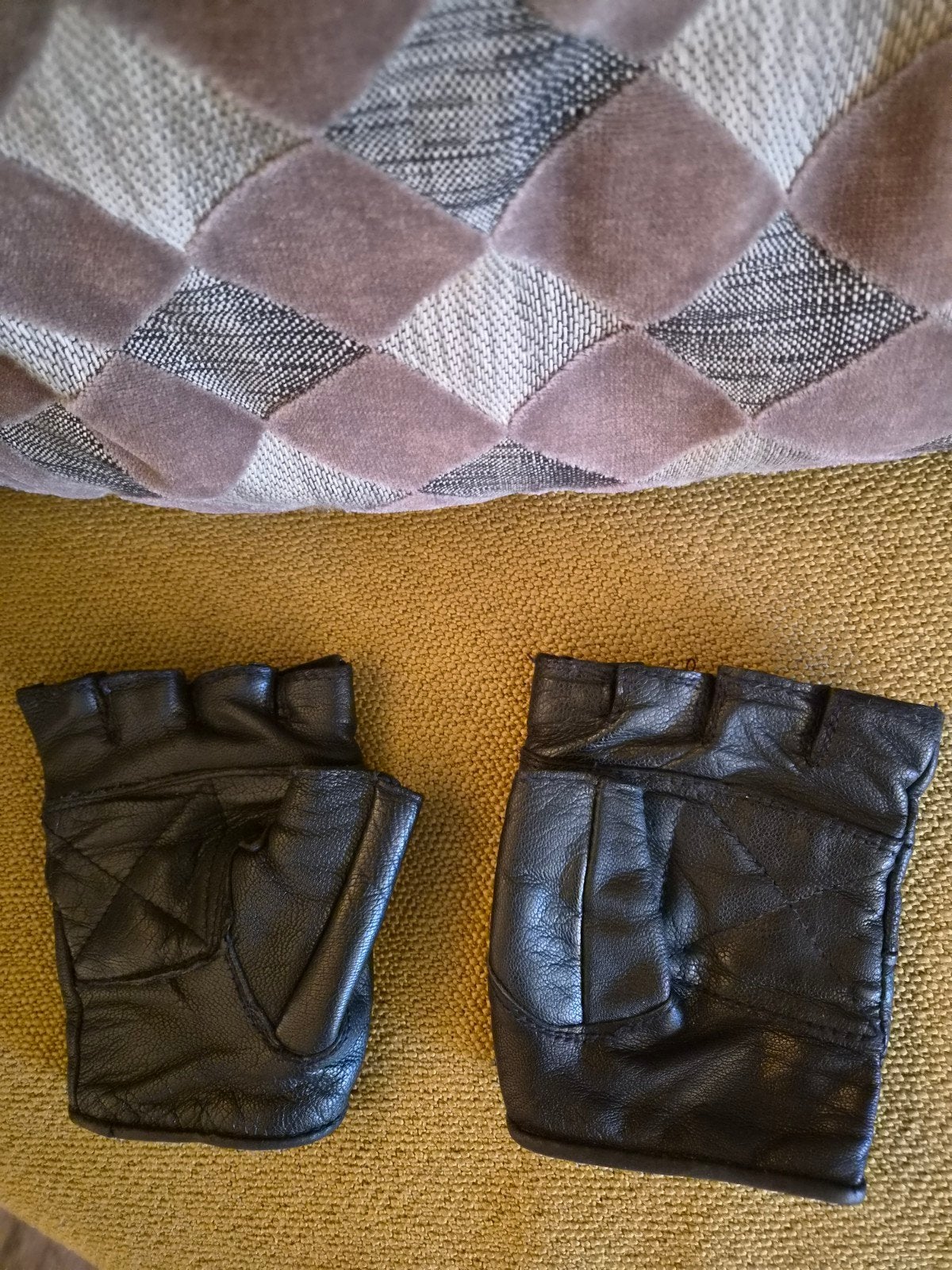 Leren vinger handschoenen S, Ophalen of Verzenden, Tweedehands, Dames, Handschoenen