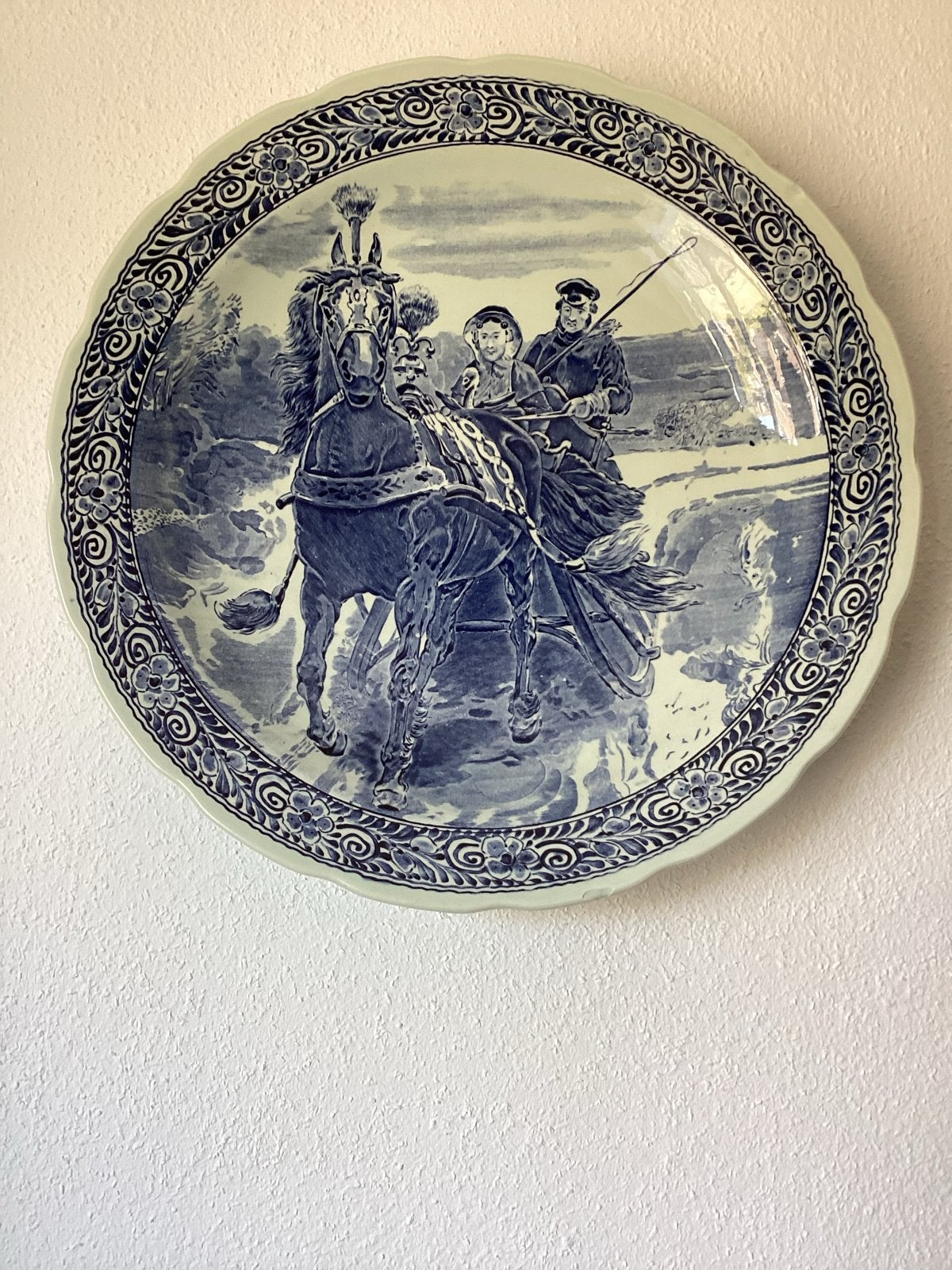 Set van 3 Delfts Blauwe Wandborden met Hollandse Scènes, Ophalen