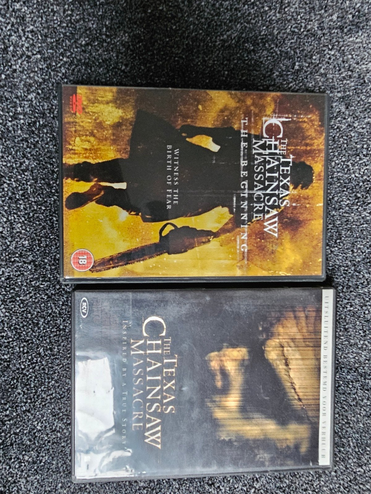 The Texas Chainsaw Massacre DVD's (2 stuks), Cd's en Dvd's, Dvd's | Horror, Vanaf 16 jaar, Ophalen of Verzenden, Gebruikt, Slasher
