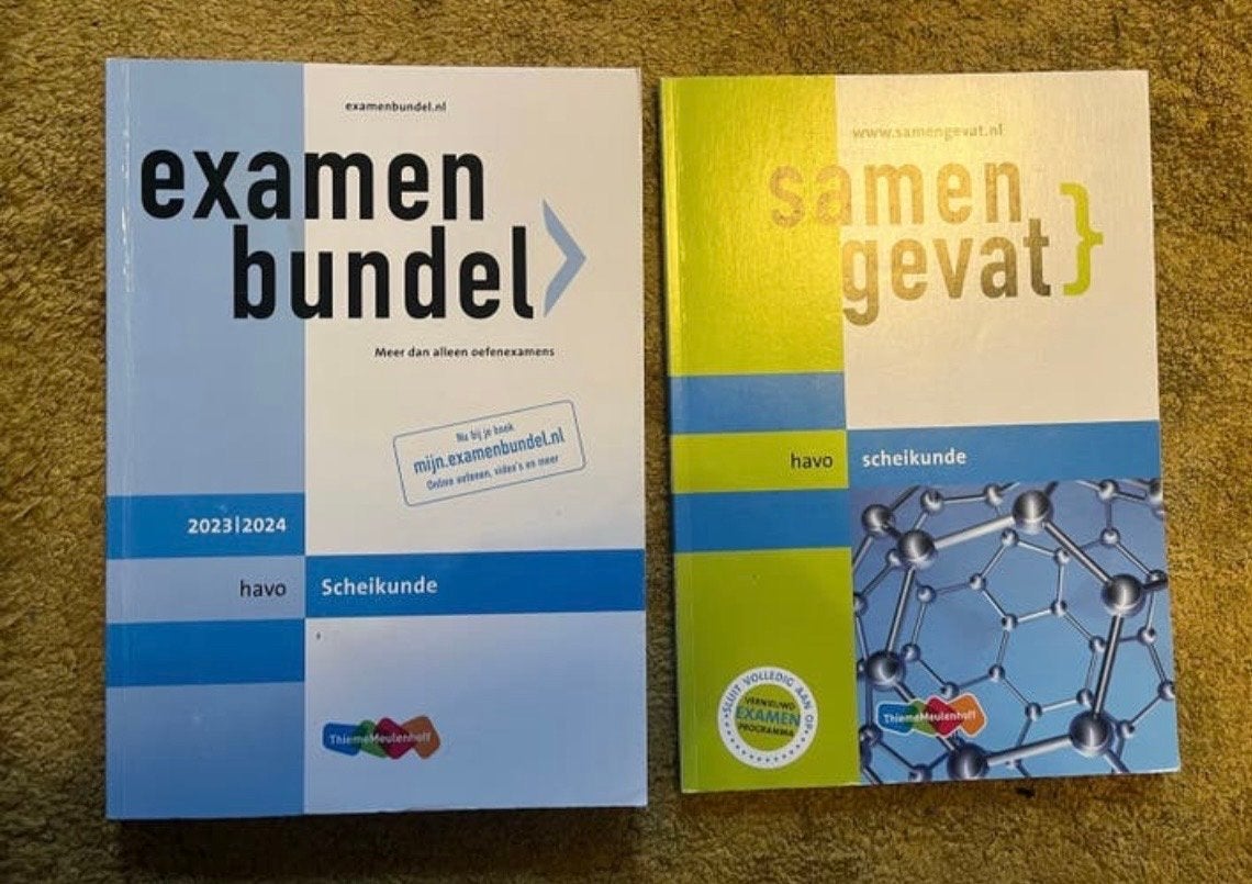 Examenbundels en samenvattingen HAVO 2023/2024, Ophalen, Zo goed als nieuw, HAVO, Scheikunde
