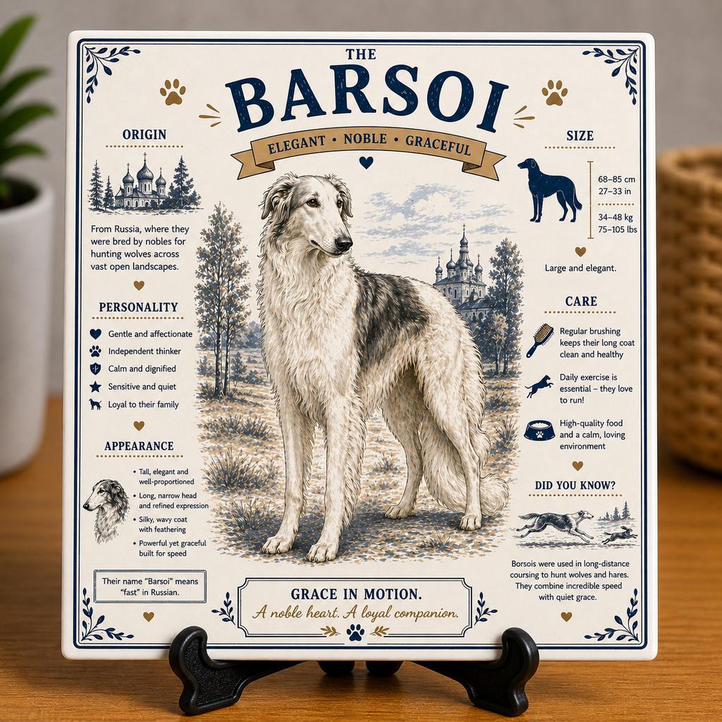 Barsoi - Infographic Tegel, Ophalen of Verzenden, Nieuw