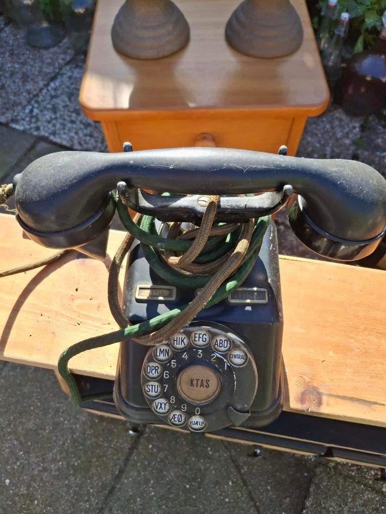 Vintage KTAS Bakelieten Telefoon met Draaischijf, Ophalen