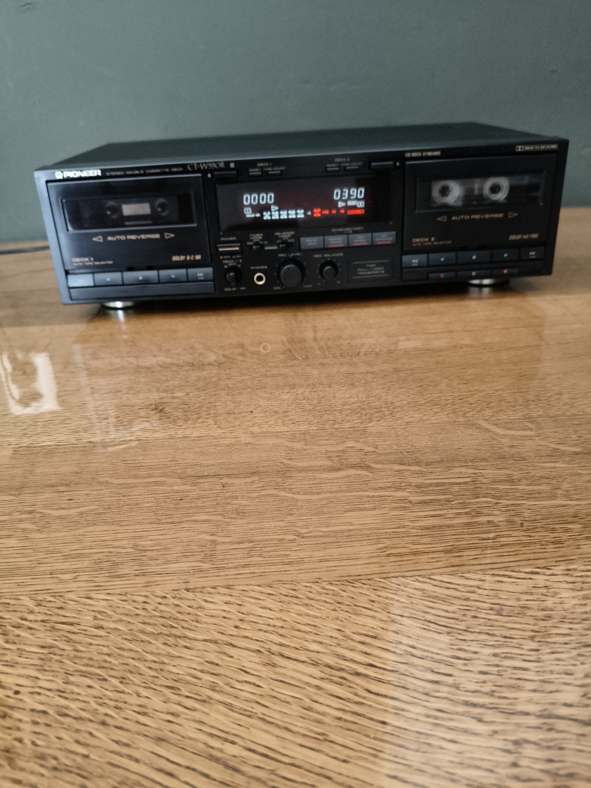 Pioneer CT-W550R Dubbel Cassettedeck, Audio, Tv en Foto, Cassettedecks, Ophalen, Dubbel, Tiptoetsen