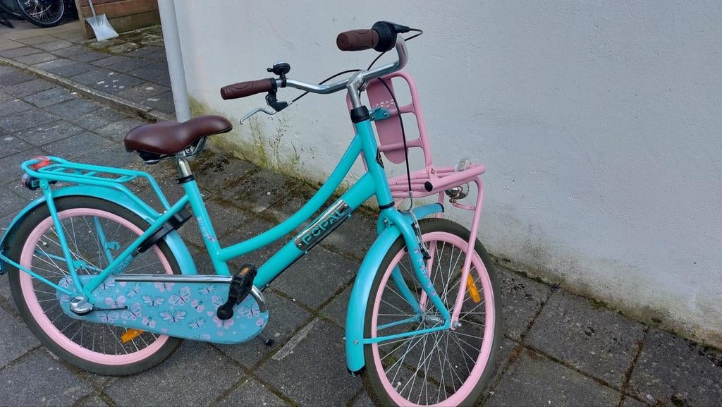 Roze/blauwe meisjesfiets, Fietsen en Brommers, Fietsen | Meisjes, Ophalen, Gebruikt