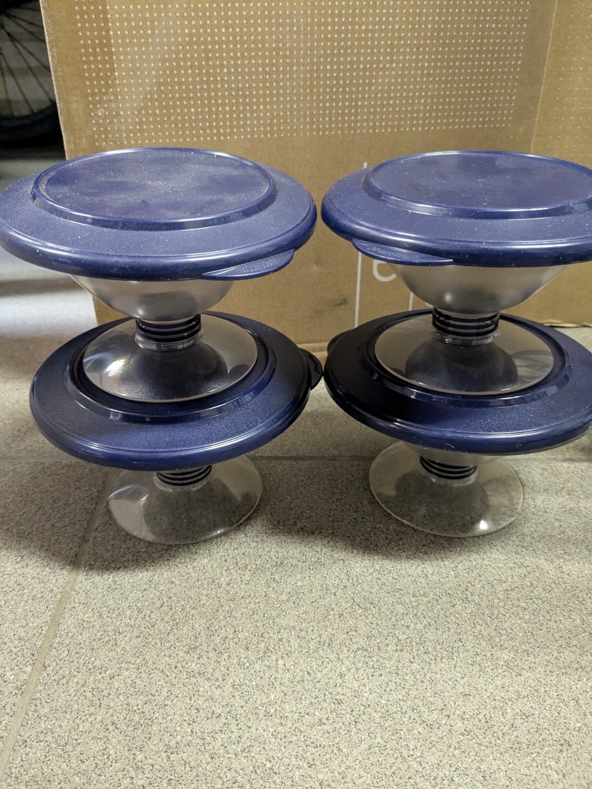 Tupperware ijskommetjes met deksel - Set van 4, Ophalen of Verzenden, Gebruikt
