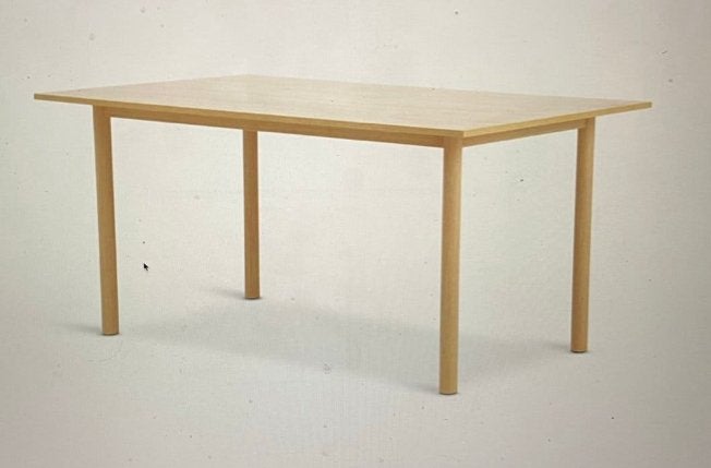 Nieuwe ALSTED eettafel van eikenhout (90x160x75 cm), Ophalen, Eikenhout, Nieuw, 50 tot 100 cm