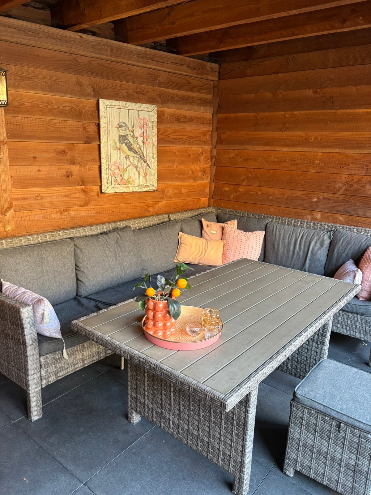 Loungeset met halfhoge tafel, Ophalen, Gebruikt, Loungeset, Wicker
