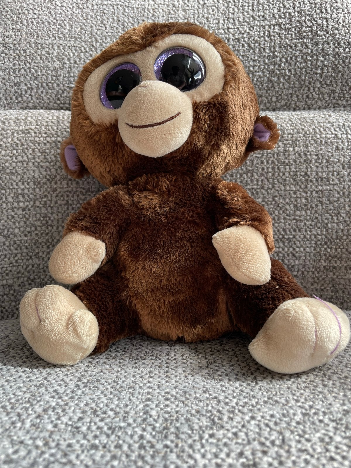 Ty Beanie Boo Coconut Aap 24 cm - Gebruikt, Gebruikt, Ophalen of Verzenden, Middelgroot (20 tot 80 cm), Bruin