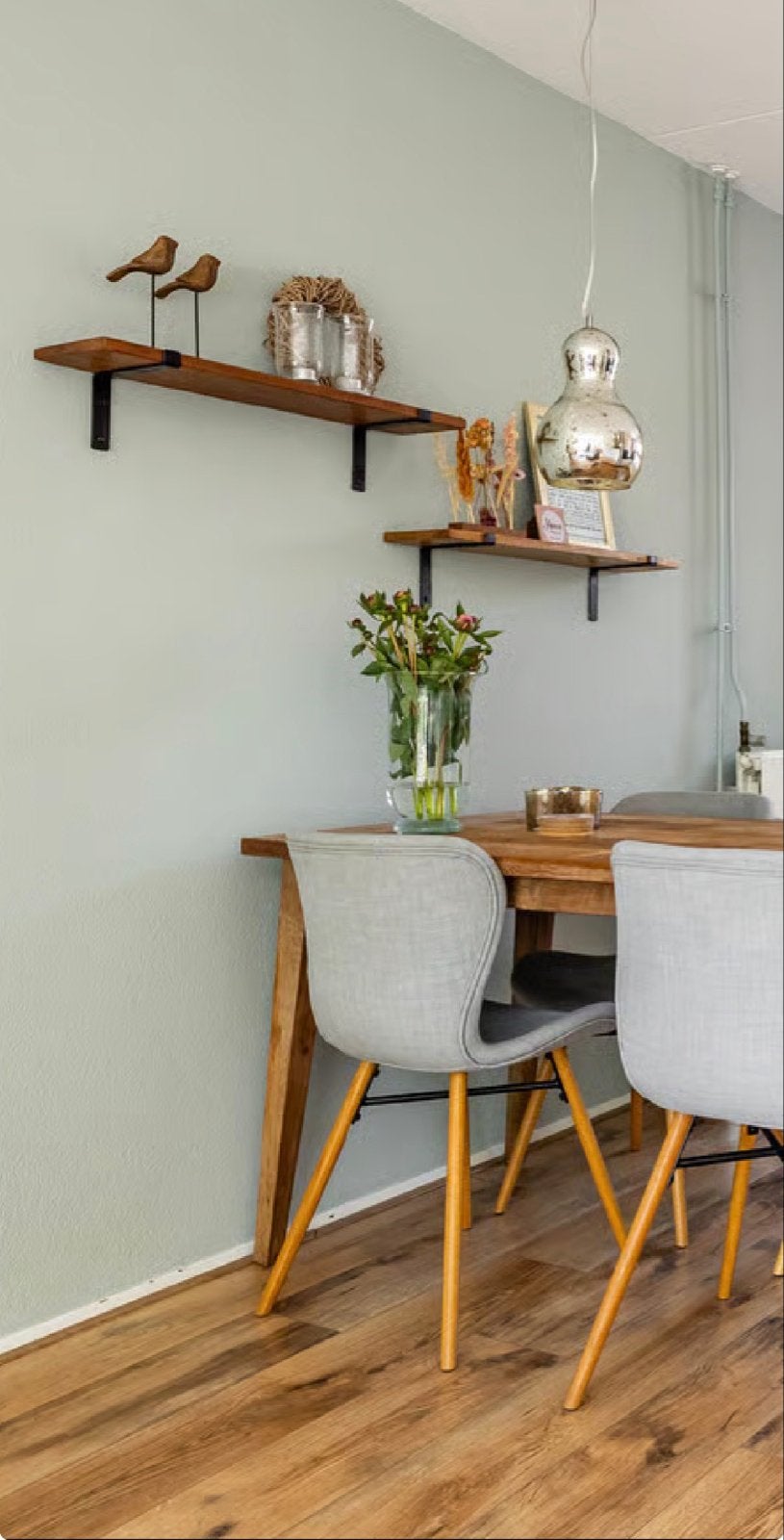 Mango houten wandplankjes, Ophalen, Zo goed als nieuw