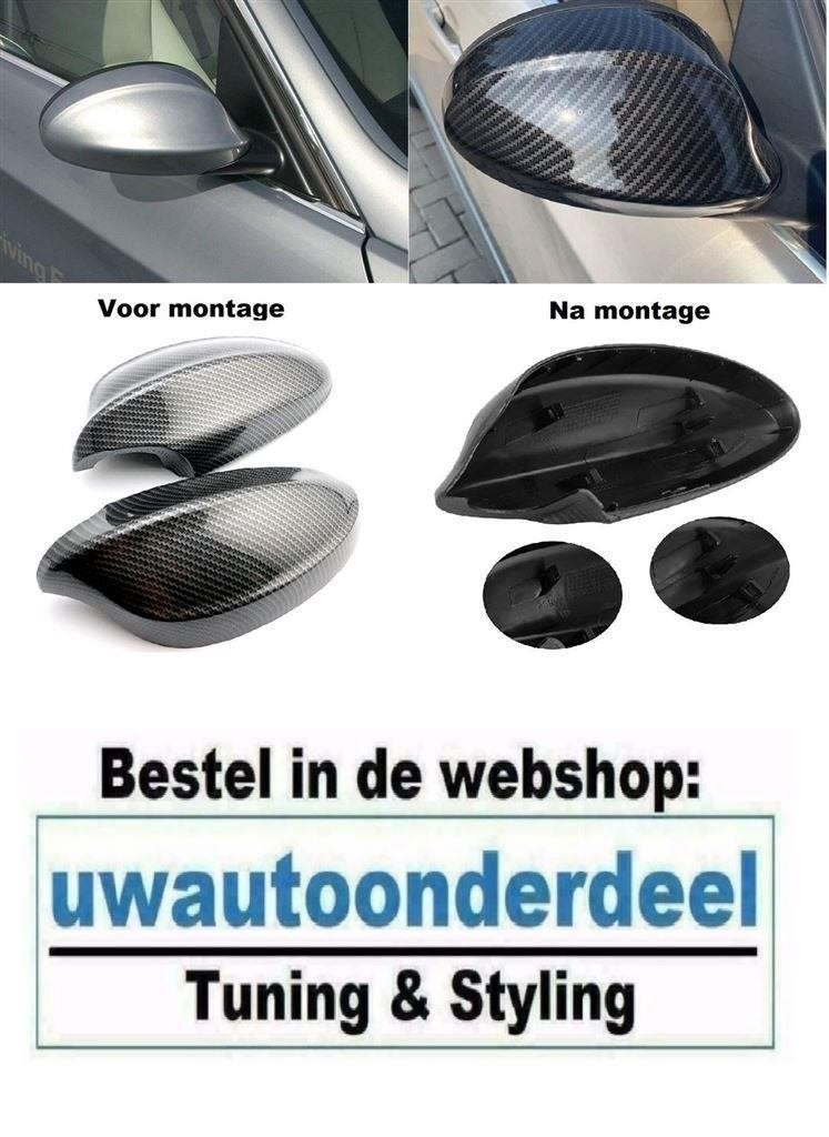 Spiegelkappen Carbon Look Voor BMW 3 Serie E90 E91 E92 E93 M, Auto diversen, Tuning en Styling, Verzenden