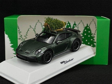 Porsche 911 Dakar (992) 2022 ( met kerstboom) Eikengroen Met, Hobby en Vrije tijd, Overige merken, Tschuiten@hotmail.com, Duitsland