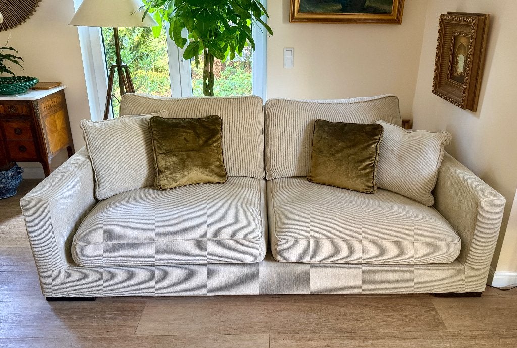Roche-Bobois Long Island Zeer comfortabele 3-persoonsbank, Ophalen, 100 tot 125 cm, Driepersoons, Zo goed als nieuw