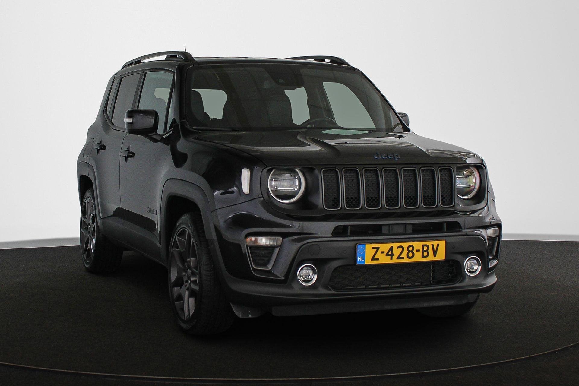 Jeep Renegade 4xe 240 Plug-in Hybrid Electric S LED Leder St, Auto's, Automaat, Gebruikt, Zwart, Bedrijf