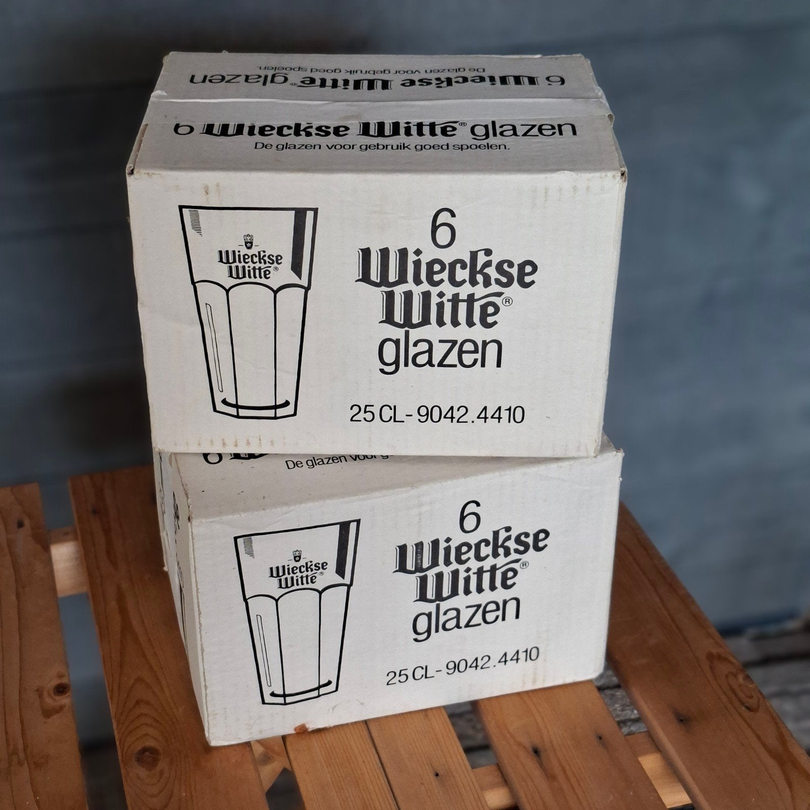 Nieuwe Wieckse Witte bierglazen - 25 CL, Ophalen, Nieuw, Overige merken, Glas