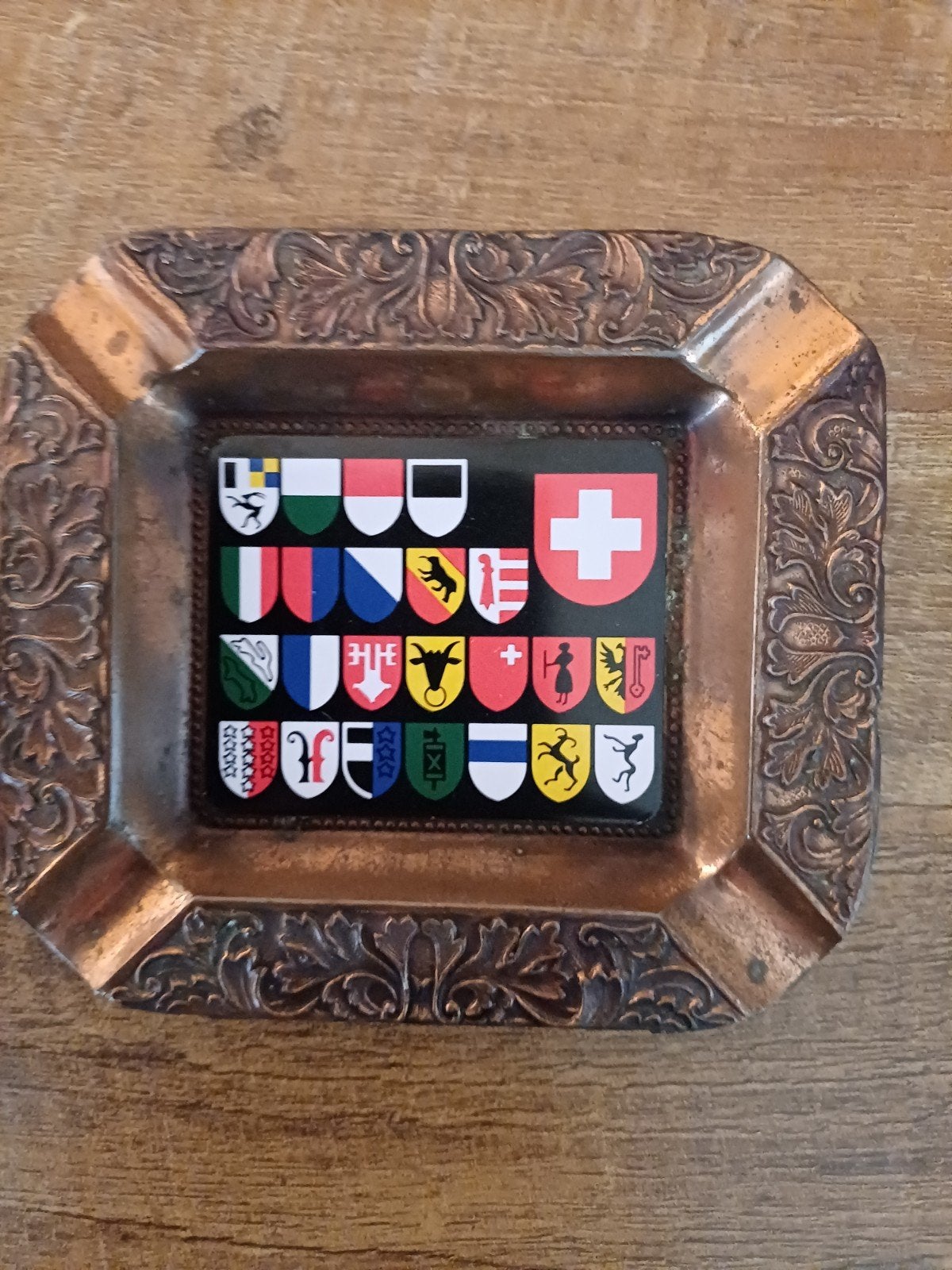 Vintage Zwitsers Souvenir Asbak Jaren '60, Antiek en Kunst, Ophalen of Verzenden