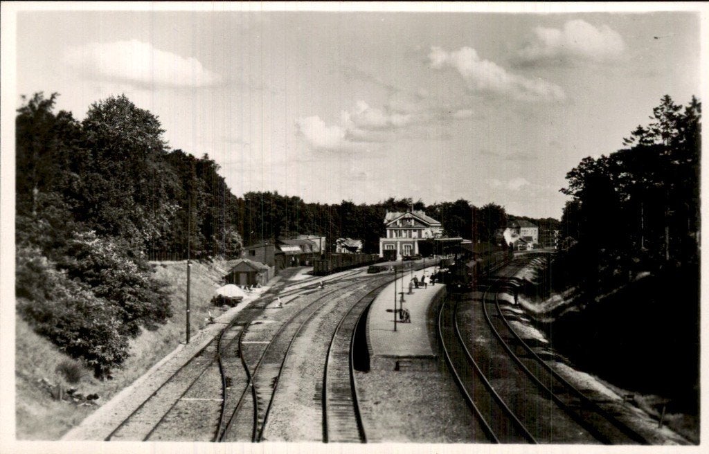 Baarn - Station - Perron, Verzamelen, Ophalen of Verzenden, 1940 tot 1960, Ongelopen, Utrecht