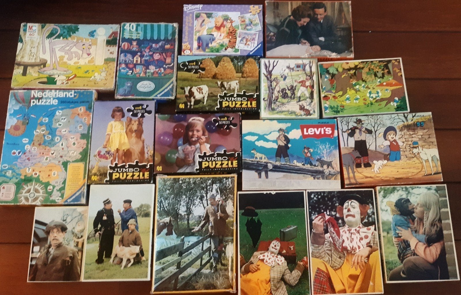 Set van diverse puzzels T.E.A.B., Ophalen of Verzenden, Meer dan 50 stukjes, Gebruikt, 6 jaar of ouder
