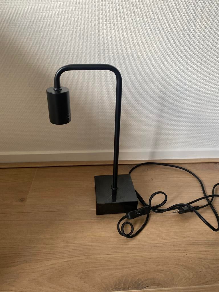 Bureau lamp tafel lamp tafellamp zwart marmer, Huis en Inrichting, Lampen | Tafellampen, Ophalen of Verzenden, Minder dan 50 cm
