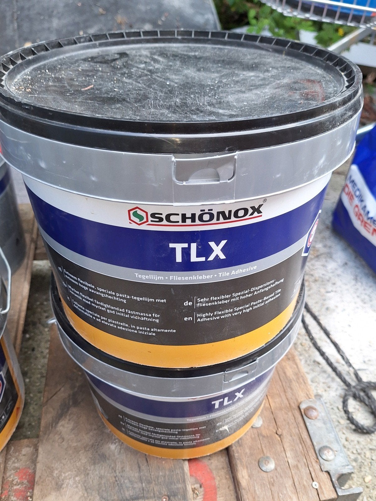 Schönox TLX Pastalijm / Tegellijm - 4x 14 KG, €30 p.s., Ophalen, Overige materialen, Overige typen, Nieuw
