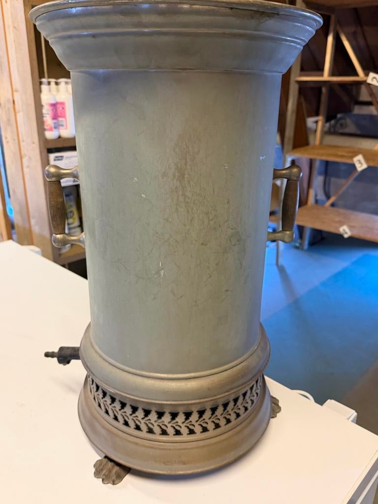 Antieke koperen samovar/waterkoker met handvatten, Ophalen of Verzenden