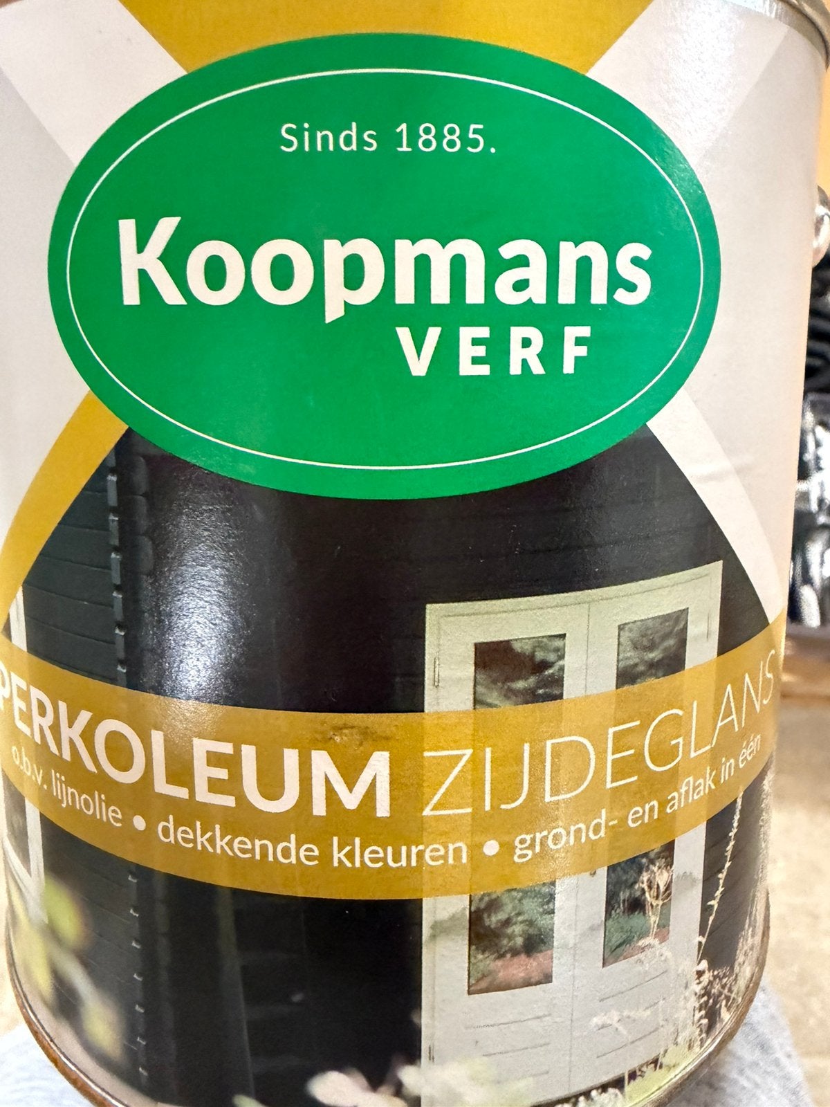 Koopmans dekkende beits antiekblauw 2,5liter, Ophalen of Verzenden, Nieuw