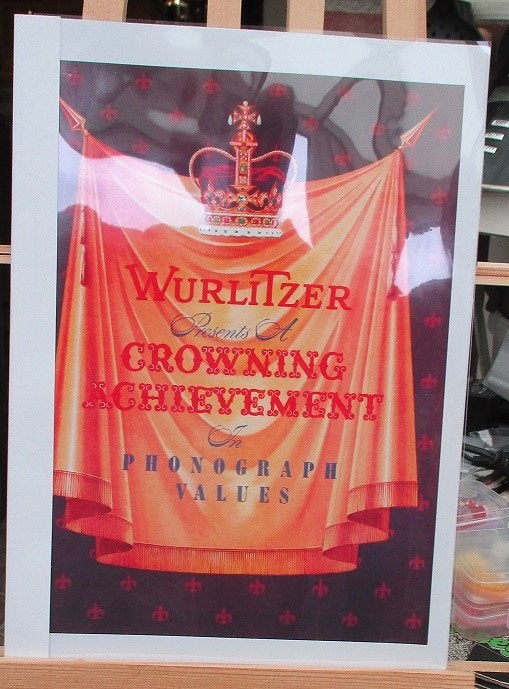 Mooie repro brochure van de WURLITZER 1400, Verzamelen, Ophalen of Verzenden, 1950 tot 1960, Seeburg