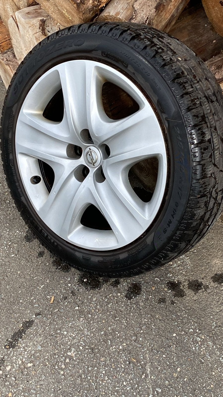 Winterbanden Opel Astra 215/50 R17 91H M+S – profiel 4/5 mm, Ophalen, Gebruikt