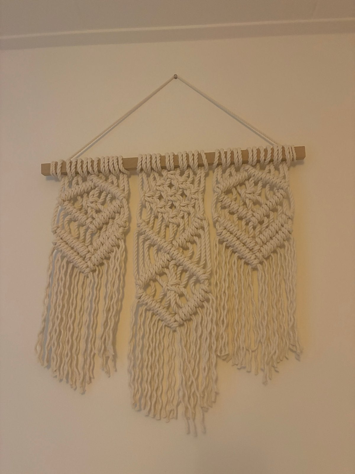 Handgemaakte Macramé Wandhanger - Boho Stijl, Textiel, Zo goed als nieuw, Handgemaakt, Ophalen