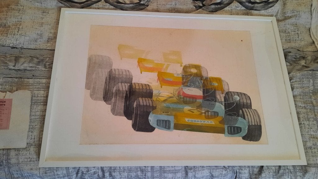 Leentje Linders  ETS RACE AUTO 1979  F1 Fans opgelet!, Antiek en Kunst, Ophalen, 63 cm, 93 cm, 1950 - 1999