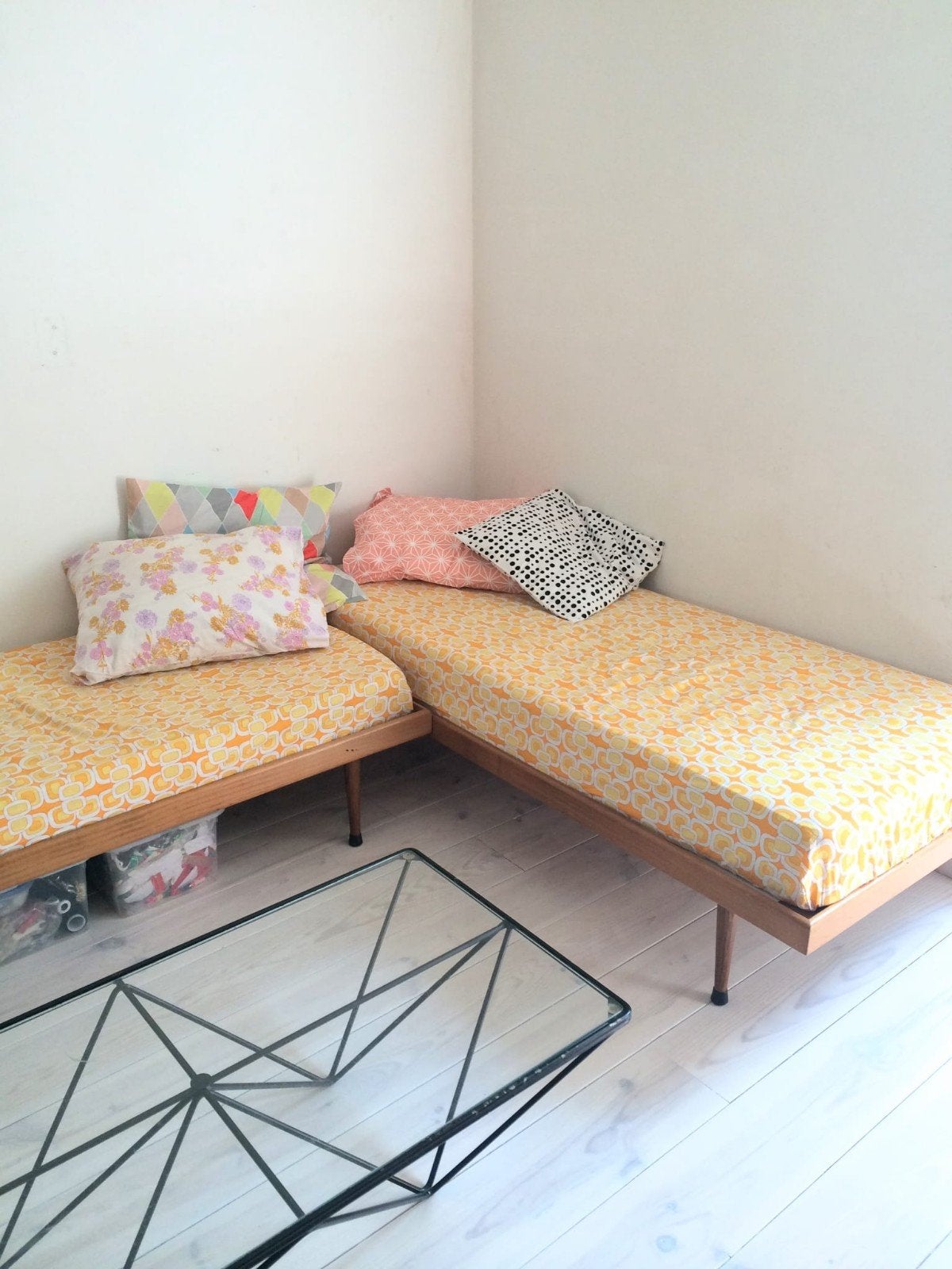 Twee vintage Pastoe day beds jaren 60, Huis en Inrichting, Ophalen, Eenpersoons, Minder dan 150 cm