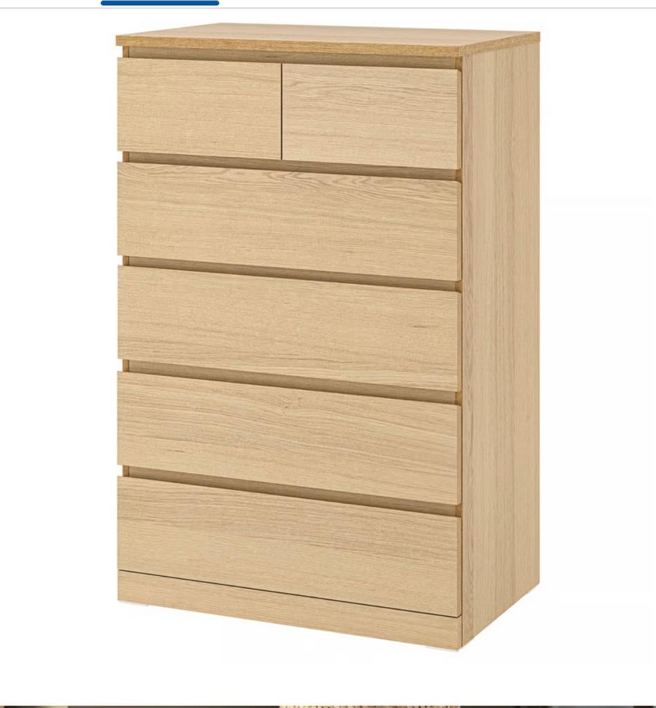 IKEA MALM Ladekast met 6 laden, Ophalen, 5 laden of meer, 100 tot 150 cm, 50 tot 100 cm