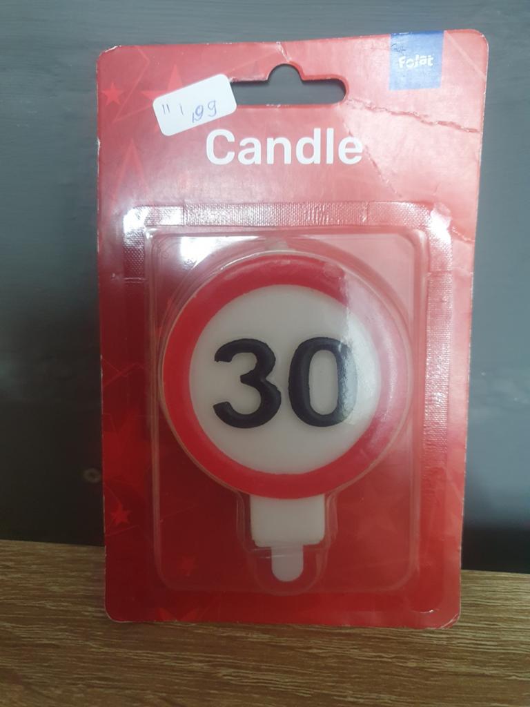 Nieuwe Taart Kaars 30 Jaar -, Ophalen of Verzenden, Nieuw
