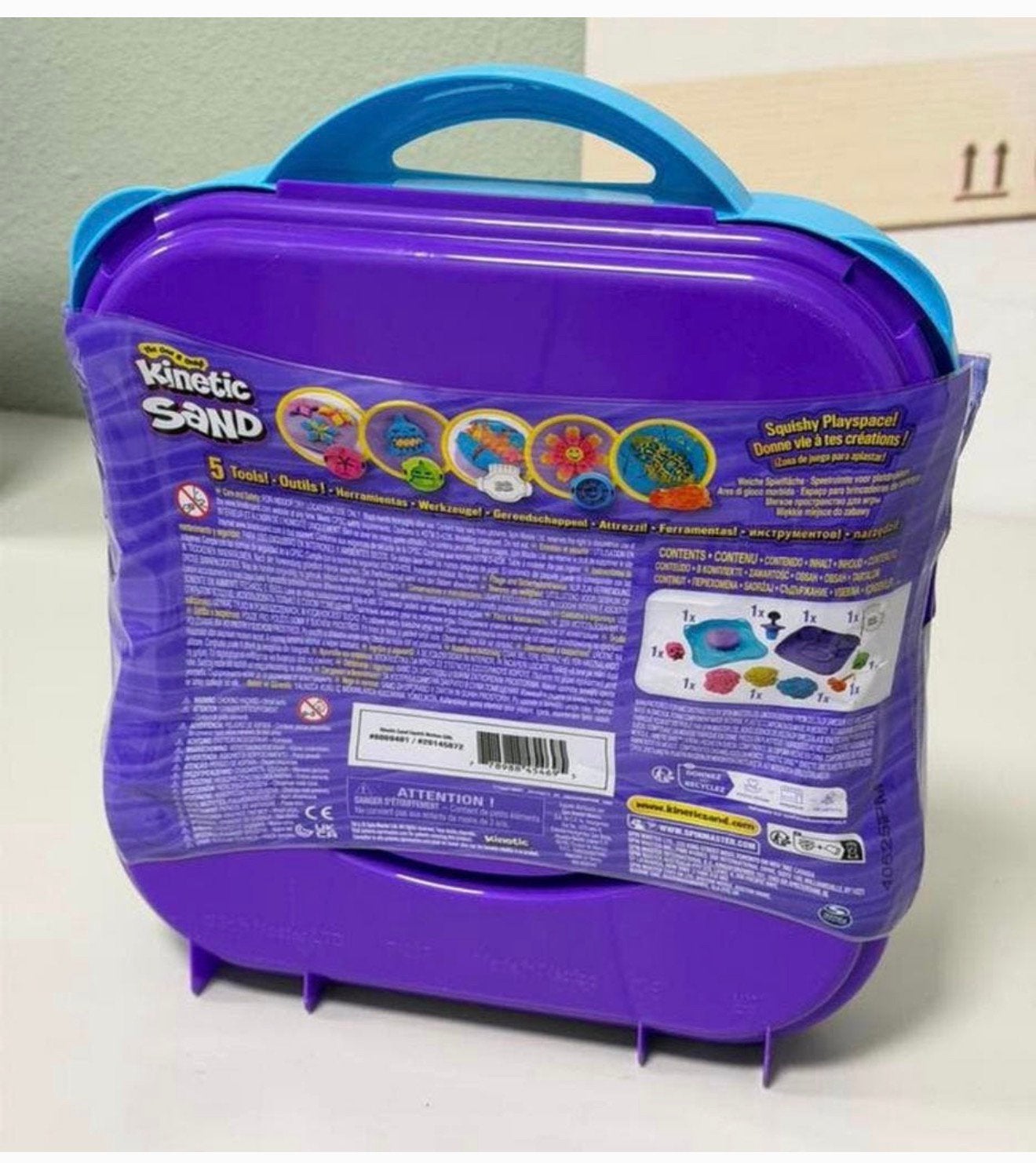Kinetic Sand Squish Motion Speelset 453g zand stempel koffer, Jongen of Meisje, Nieuw, Ophalen of Verzenden, H