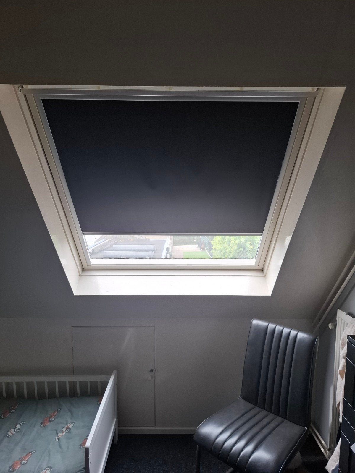 Velux verduistering gordijn zwart buitenkant wit, Ophalen, Minder dan 80 cm, Dakraam